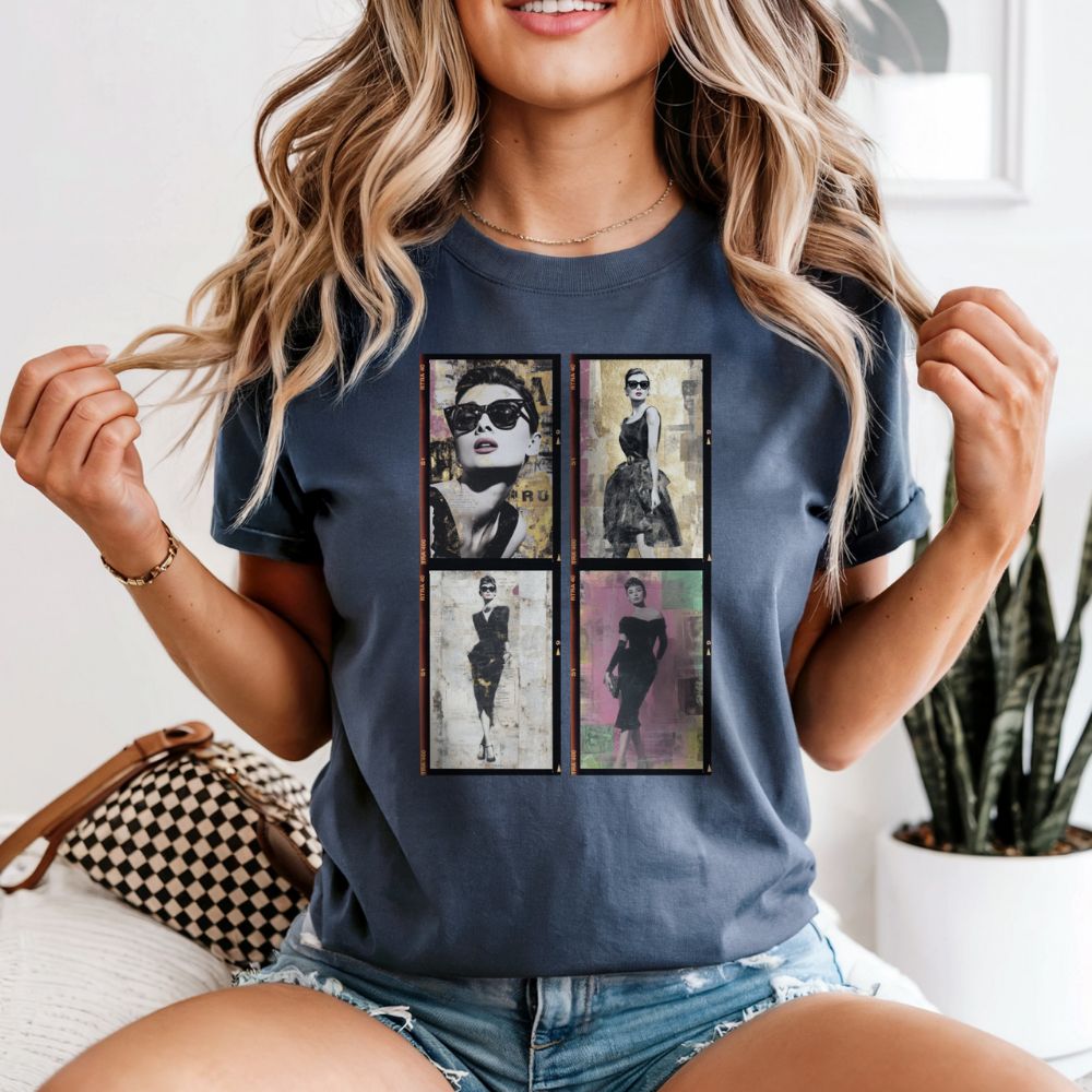 Audrey Hepburn graphic tee design