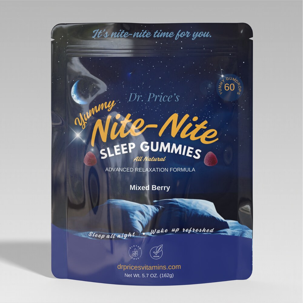 Dr. Price's Vitamins Nite-Nite Sleep Gummies package and listing design