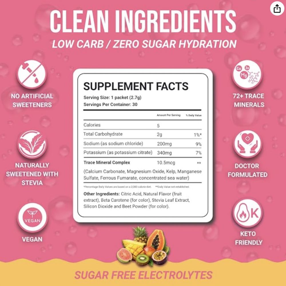 Dr. Price's Vitamins Clean Ingredients listing image