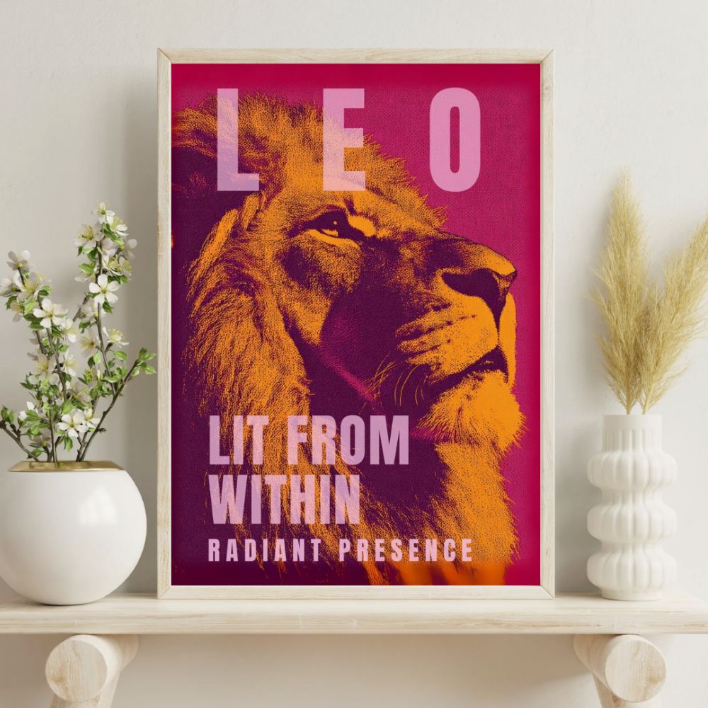 Leo zodiac wall art design
