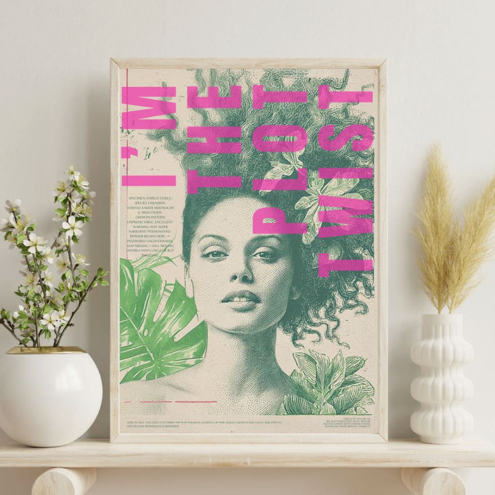 I'm the Plot Twist wall art design