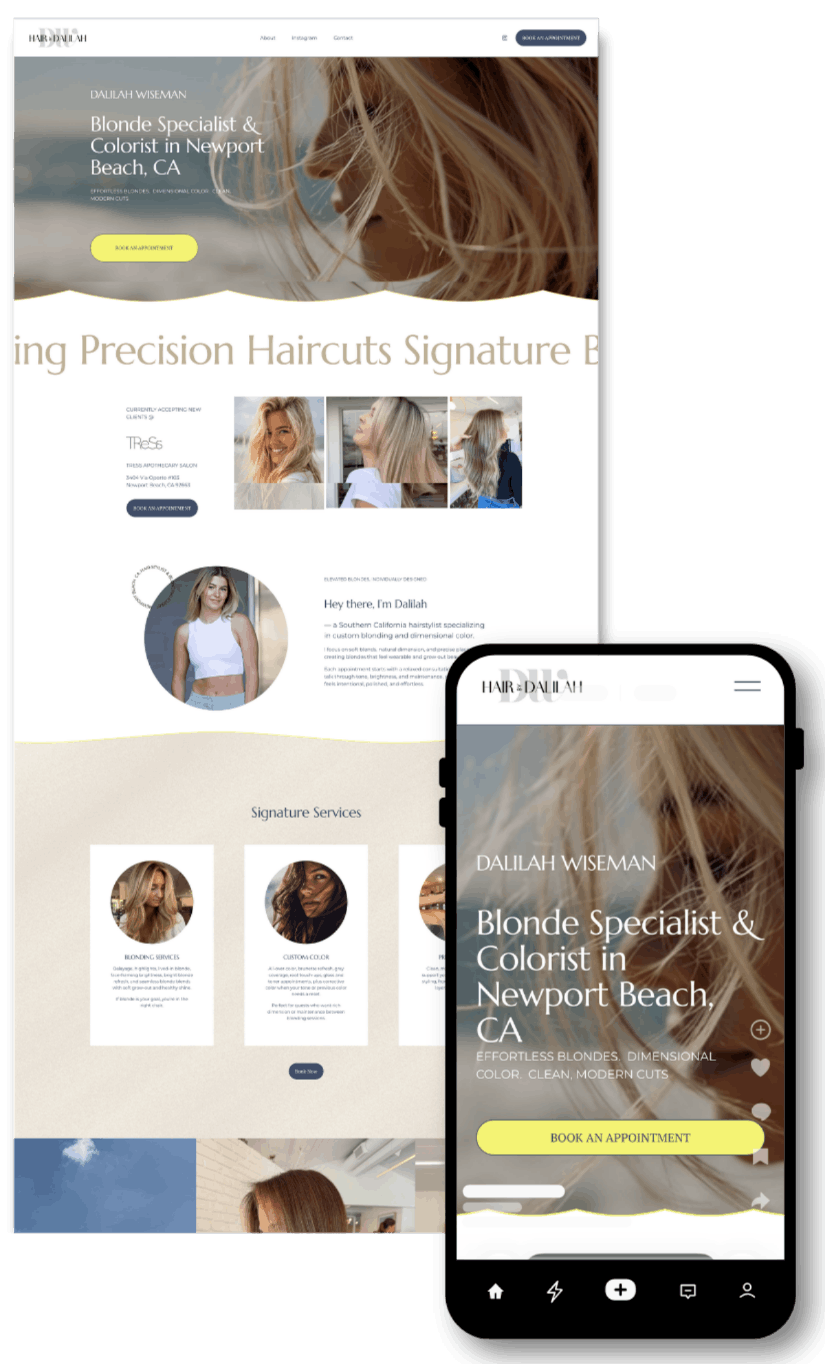 Hair by Dalilah website