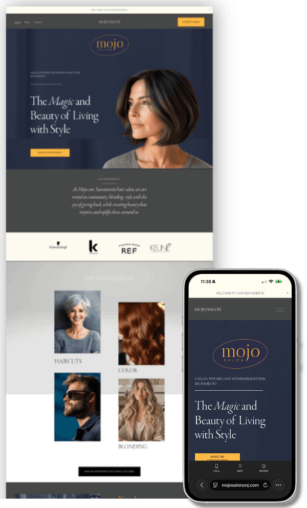 Mojo Salon website
