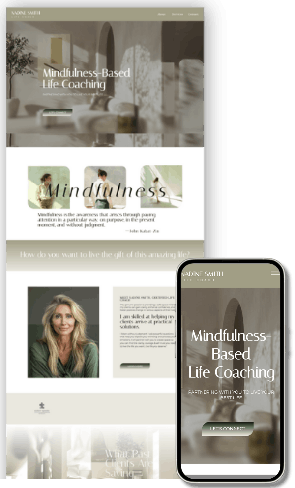 Nadine Smith Life Coach website