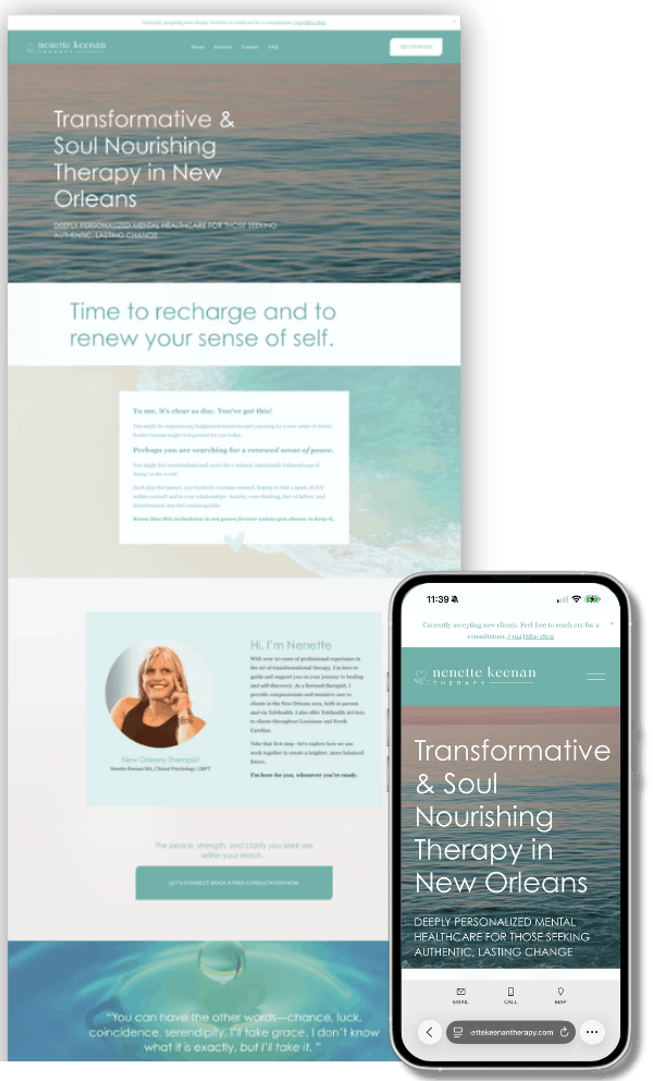 Nenette Keenan Therapy website
