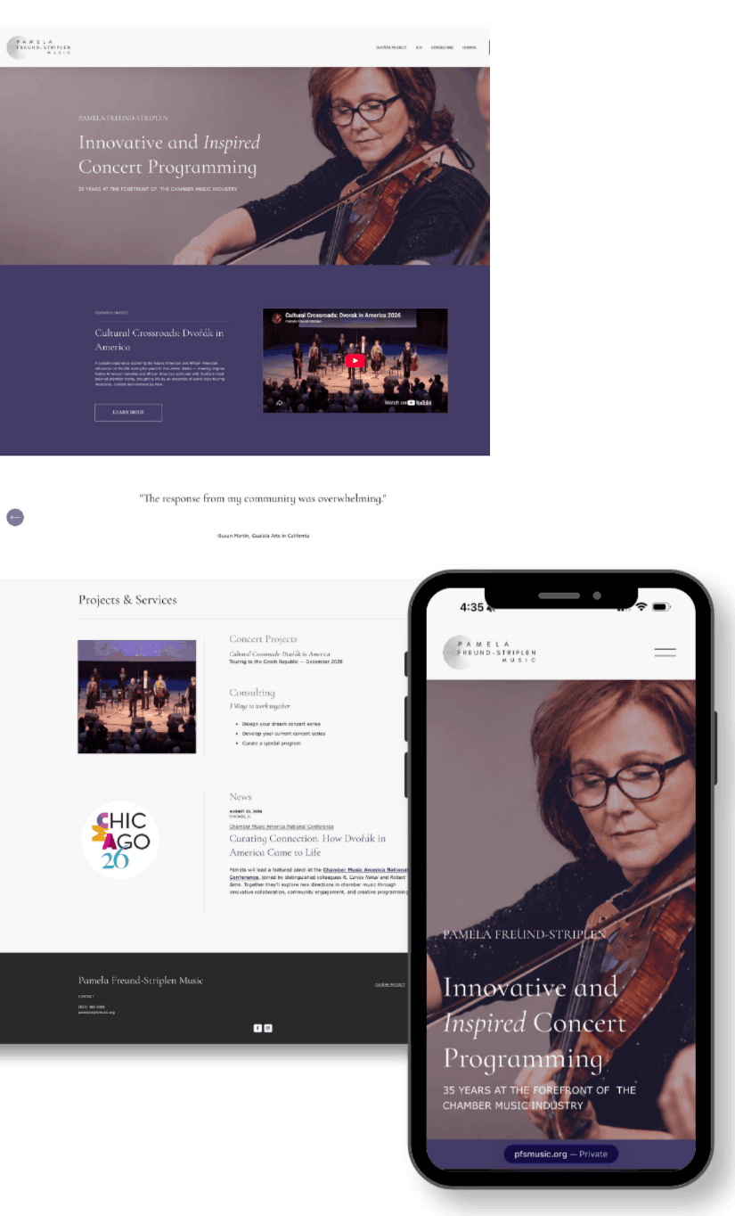 Pamela Freund-Striplen Music website